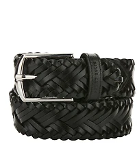 Perry Ellis Portfolio Men's Herringbone Braid Leather Belt