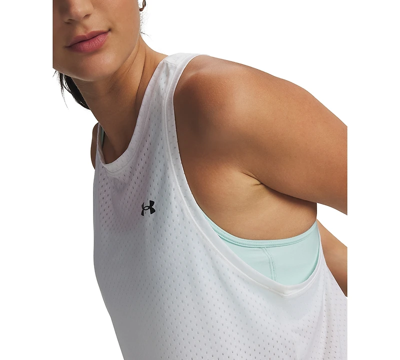 Under Armour Women's Tech Sport Mesh Crop Sleeveless Tank Top