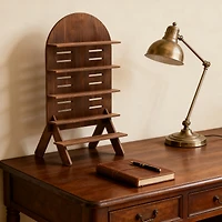 Yigii Adjustable 5-Tier Walnut Display Stand