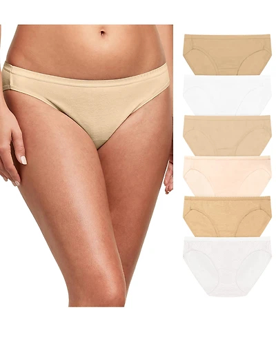 Hanes Women's 6-Pk. Ultimate Breathable Cotton Bikini Underwear 42H6CC