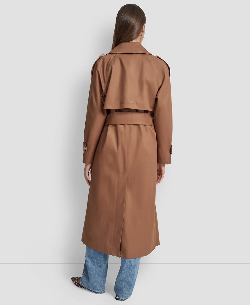 Dkny Jeans Women's Cotton Double-Breasted Trench Coat