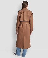 Dkny Jeans Women's Cotton Double-Breasted Trench Coat