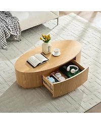 Streamdale Modern Luxury Oval Coffee Table, Elegant Living Room Accent Piece