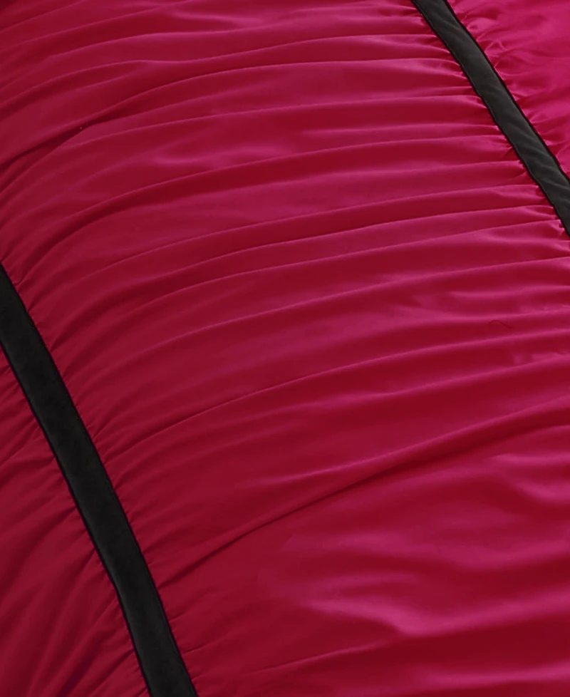 Juicy Couture Amelie Velvet Bows Ruched 3-Pc. Comforter Set