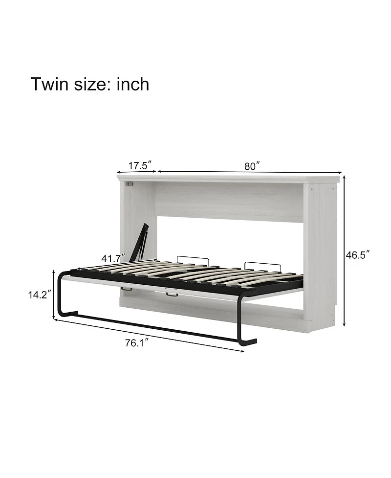 Streamdale Furniture Horizontal Murphy Bed with Dual Piston System