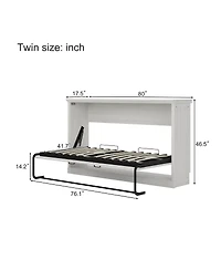 Streamdale Furniture Horizontal Murphy Bed with Dual Piston System