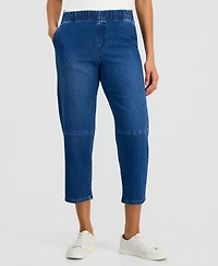 Style & Co Women's High-Rise Pull-On Barrel Jeans, Macy's Exclusive