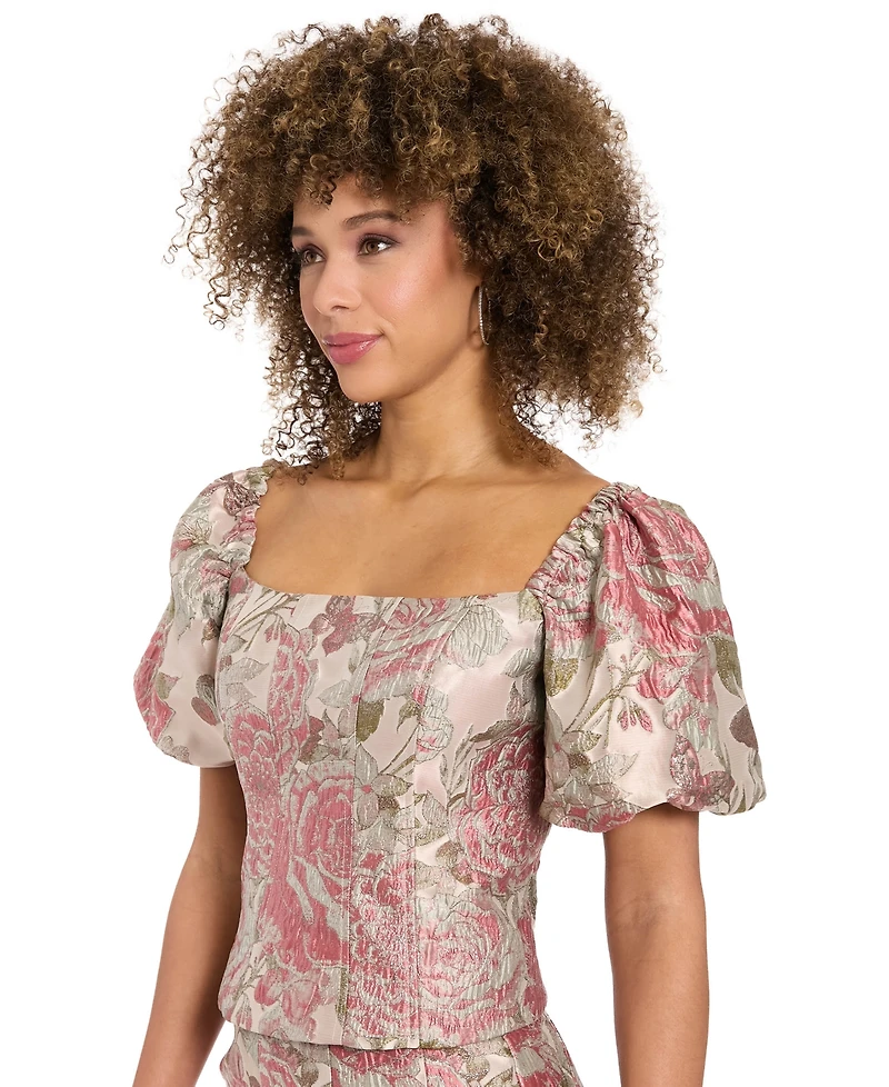 Muse Women's Bubble-Sleeve Bustier Top