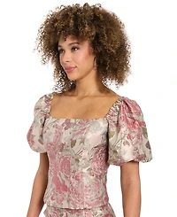 Muse Women's Bubble-Sleeve Bustier Top