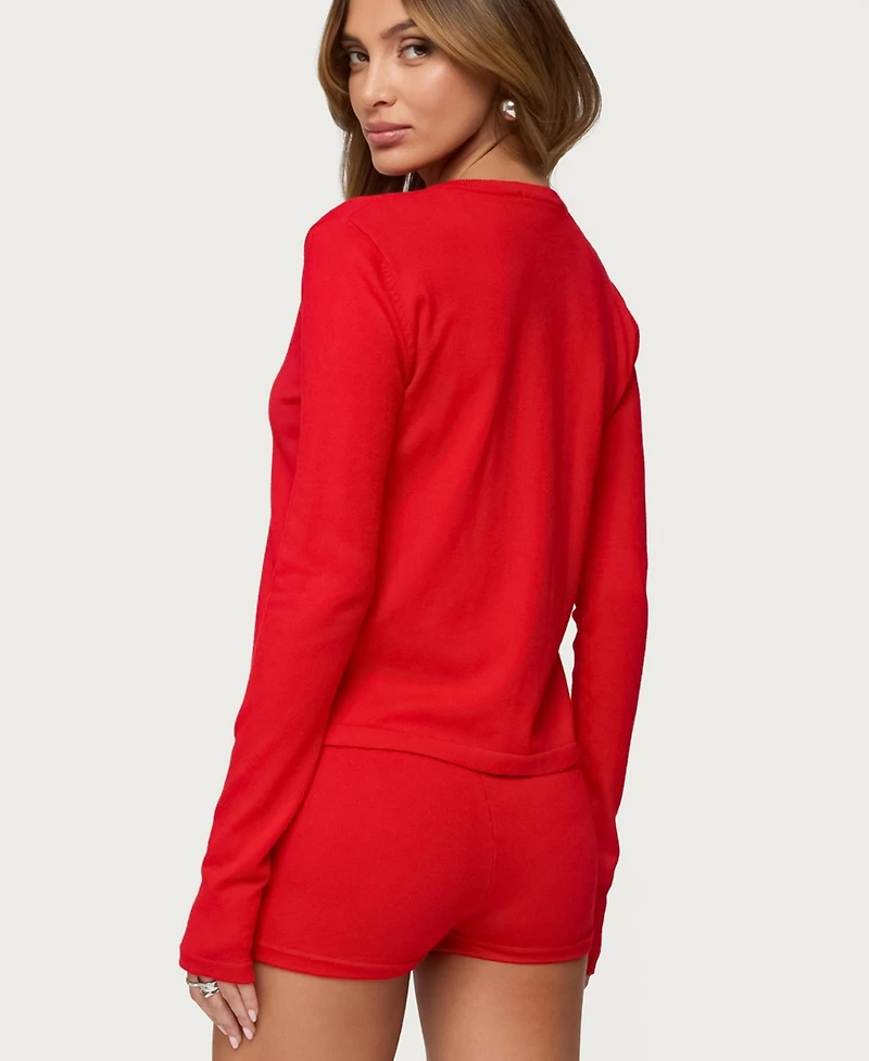 Edikted Women's Maycee Button Up Knit Cardigan