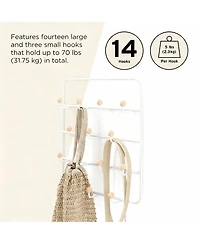 Yigii 14-Hook Over-the-Door Organizer with Snag-Free Hooks