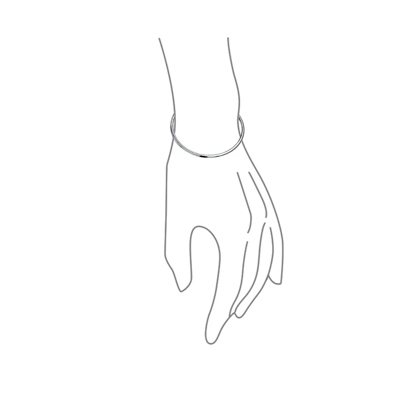 Bling Jewelry Classic Stackable 3MM Dome Round Edge .925 Sterling Silver Bangle Bracelet