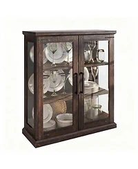 Yigii Elegant Multi Use Cabinet with Glass Doors for Home Decor