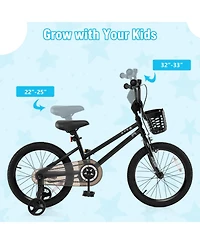 Mecale Kids Bike with Basket and Training Wheels for Children