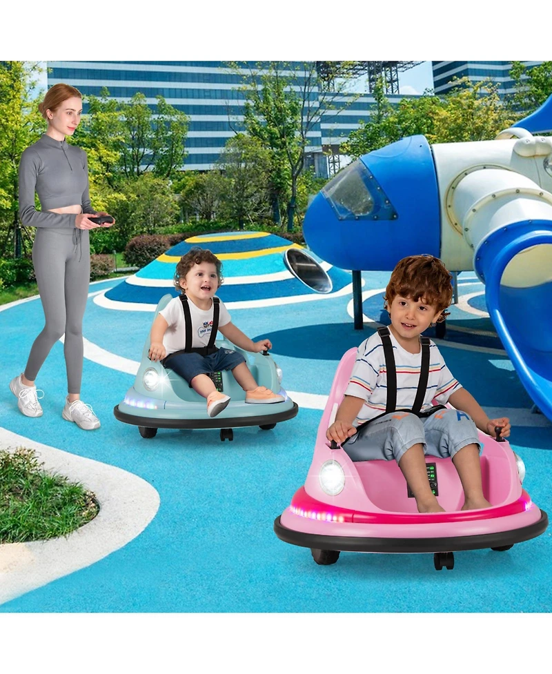 Mecale 12V Kids Ride on Bumper Car with Remote Control and Dual Joysticks