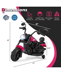Mecale 6V Kids Motorcycle with Headlight and Music Training