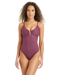 Bar Iii Rib & Shine Over-The-Shoulder Monokini, Macy's Exclusive