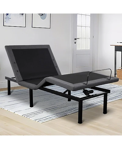 gaomon Twin Xl Adjustable Bed Frame, Ergonomic Electric Base with Wireless Remote and 2 Usb Ports, Head Foot Incline, Nightlight, Massager