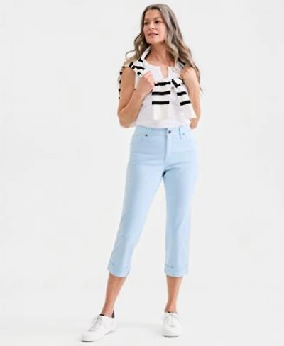Style Co Womens Mid Rise Curvy Capri Jeans Exclusively At Macys