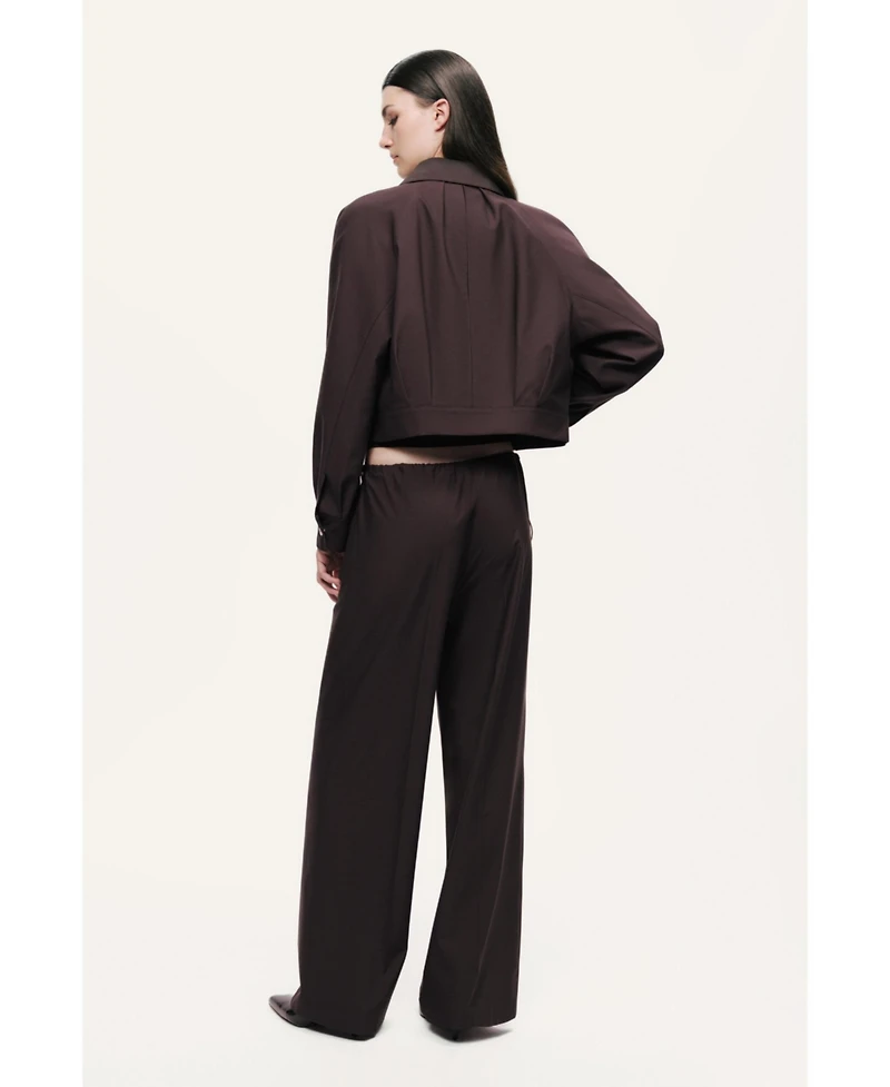 Nocturne Women's Relaxed Drawstring Wide-Leg Pants