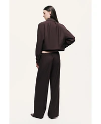 Nocturne Women's Relaxed Drawstring Wide-Leg Pants