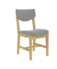 Streamdale Furniture Rustic Farmhouse 4-Piece Dining Chair Set with Fabric Cushion