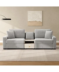 Streamdale Furniture Modern Sofa Couch Modular Upholstered Sofa with Storage Armrest