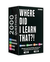 Quokka Where Did I Learn It? Set of 4 Trivia Game – 500 Questions for Families, Teens & Adults