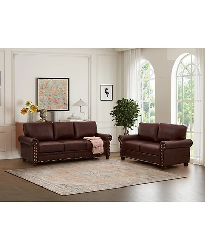 Streamdale Furniture Living Room Sofa with Storage Sofa 2+3 Sectional Burgundy Faux Leather