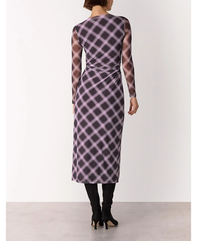 Whistles Women's Check Mesh Dress