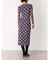 Whistles Women's Check Mesh Dress