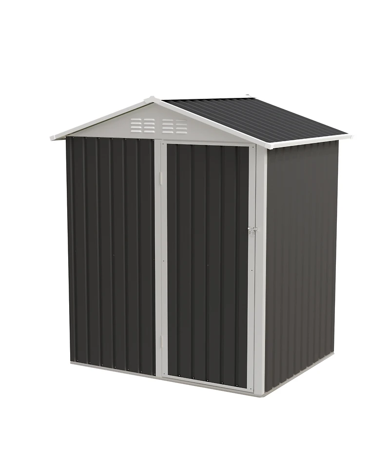Streamdale Furniture Outdoor Storage Shed with Hinge Door for Backyard & Lawn