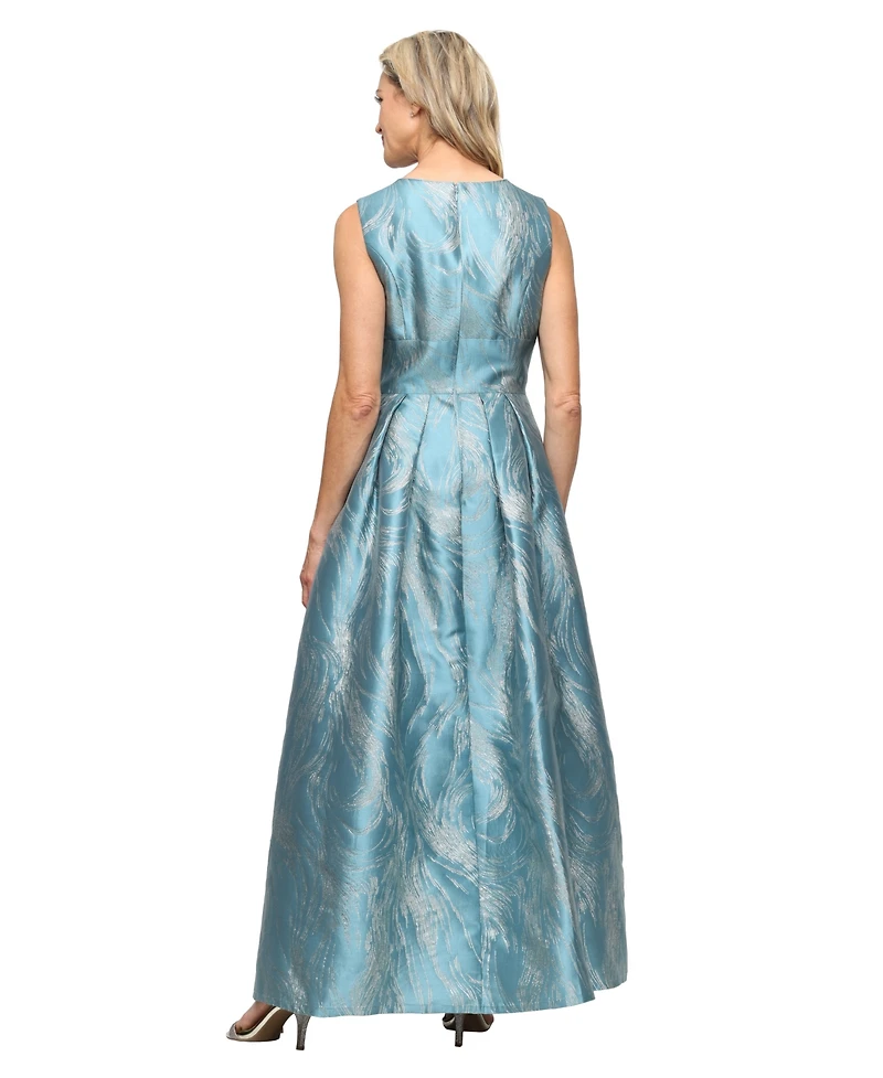 Alex Evenings Petite V-Neck Sleeveless Ball Gown