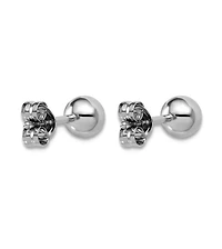 Curata Jewelry Solid 950 Platinum Classic Ball Stud Earrings Wide Ball Earring