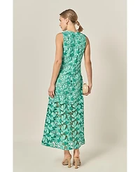 English Factory Women's Floral Embroidered Midi Dress