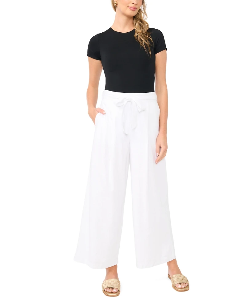Vince Camuto Women's Wide Leg Tie Waist Pants