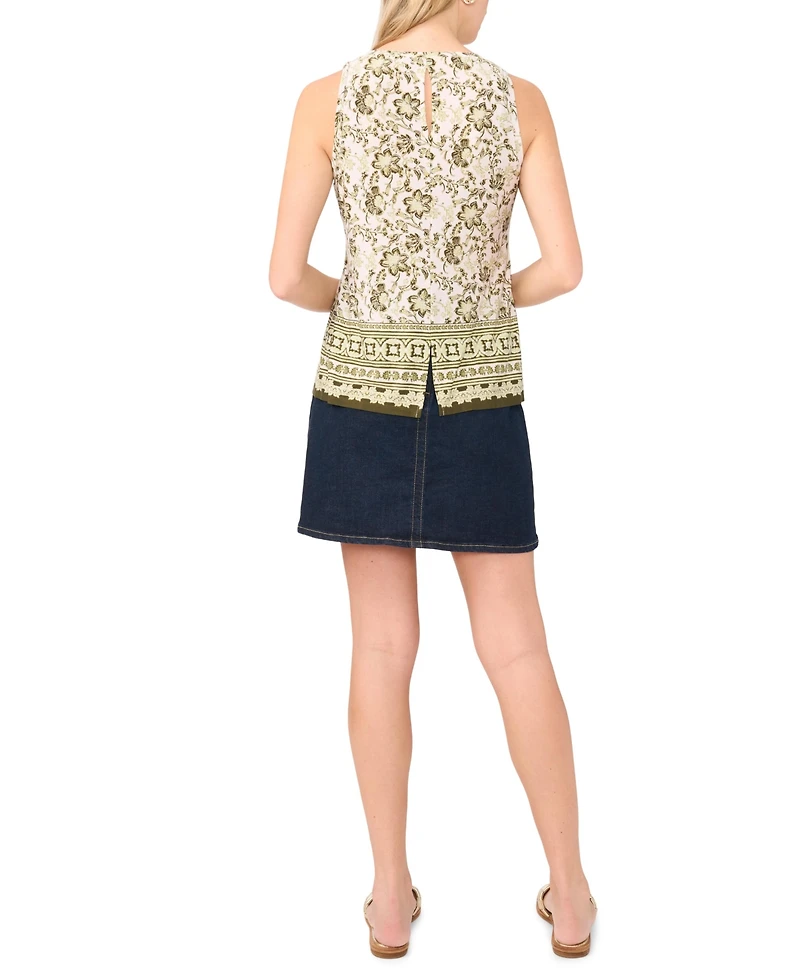 Vince Camuto Women's Printed Sleeveless Tank Top
