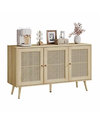 gaomon Rattan Storage Cabinet with 3 Doors