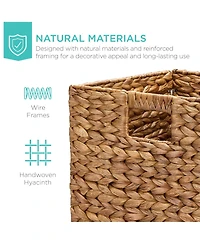 Best Choice Products 13x13in Hyacinth Storage Baskets, Set of 5 Multipurpose Collapsible Organizers