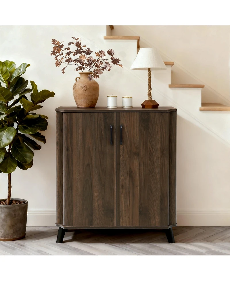 LuxenHome Manufactured Wood Door Storage Cabinet