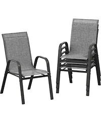 gaomon Patio Chairs Set of 4, Outdoor Stackable