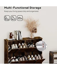 Rainsken Hidden Slim Narrow Shoe Rack Cabinet