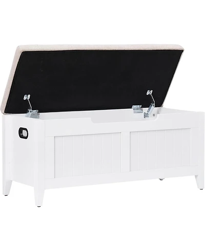 gaomon 39.4" Wooden Flip-Top Storage Bench