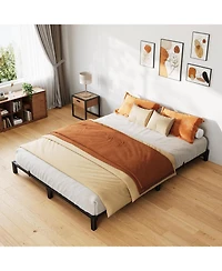 gaomon Bed Frame, Heavy Duty Metal Platform Bed Frame with Durable Iron Slat Support and Legs, No Box Spring Required, No Screws Needed