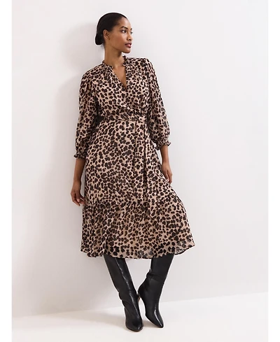 Phase Eight Women's Carra Leopard Midi Dress