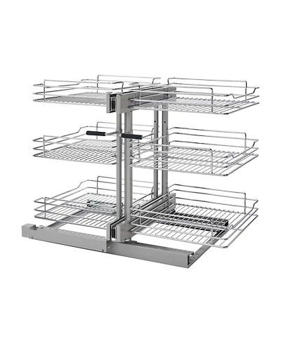 Rev-a-Shelf Pullout Corner Cabinet Organizer w/ Soft-close Three-Tier, 5PSP3-18SC-cr