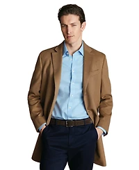 Charles Tyrwhitt Men's Regular-Fit Overcoat