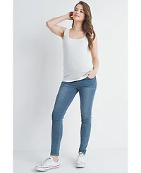 Hello Miz Maternity Square Neck Ribbed Sleeveless Tank Top