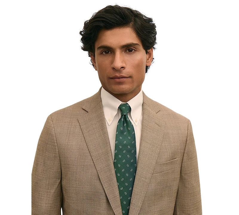 B by Brooks Brothers Men's Plaid Stretch Classic-Fit Suit Jacket