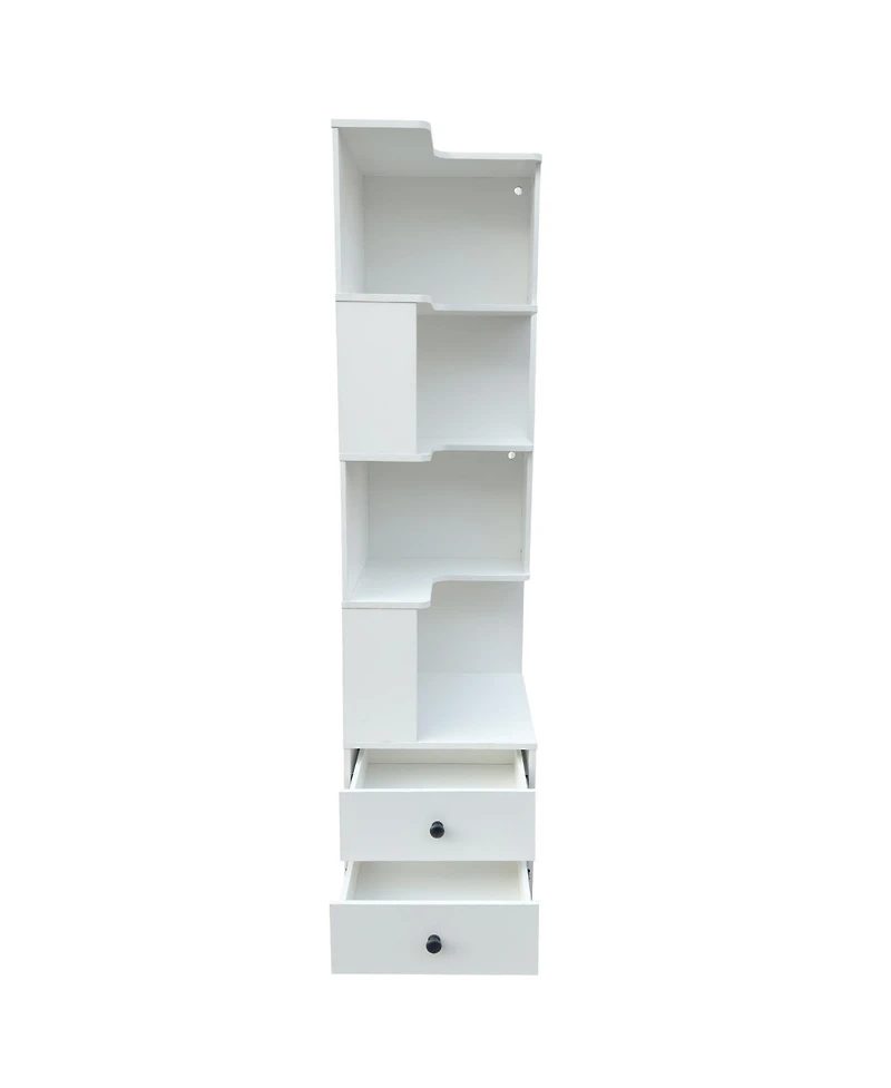 Rainsken 4 Tier Corner Bookshelf